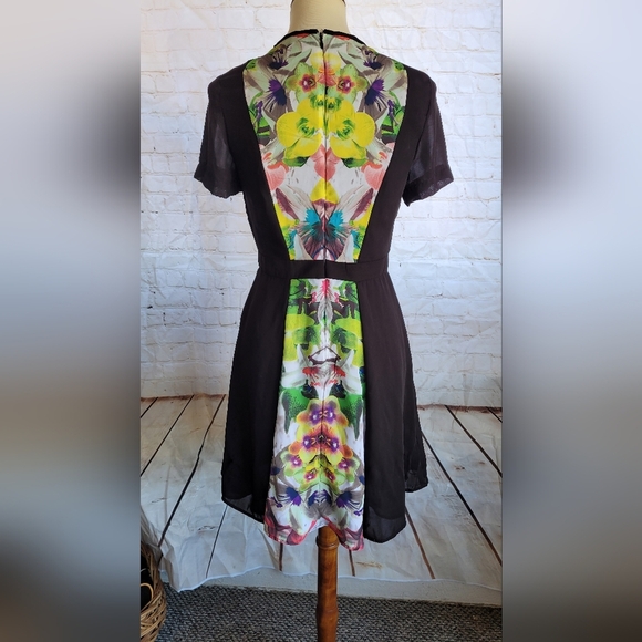 Prabal Gurung X Target black kaleidoscope inkblot dress Sz 4 - Picture 4 of 7